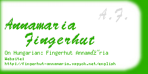 annamaria fingerhut business card